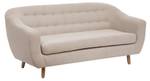 RETRO-Sofa Beige - Tiefe: 184 cm