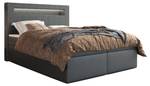 Boxspringbett ANTYD Dunkelgrau - Breite: 145 cm