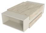 Couchtisch mit Granit Optik Beige - Holzwerkstoff - 110 x 31 x 60 cm