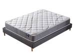 Bett+Taschenfederkernmatratze 140x190cm Grau - Naturfaser - 140 x 53 x 190 cm