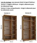 SCHWEBETÜRENSCHRANK DAVOS 9 Schwarz - Breite: 130 cm