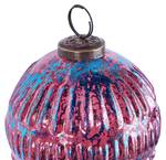 Boules de Noël ASTRAL Bleu - Rose foncé - Verre - 11 x 14 x 11 cm