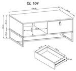 Couchtisch DARK CT104 Beige - Holzwerkstoff - Kunststoff - 104 x 44 x 68 cm