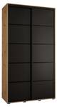 ARMOIRE À PORTES COULISSANTES DAVOS 4 Noir - Imitation chêne - Largeur : 130 cm