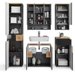 Badmöbel Set Eden 36926 Braun - Grau - Holzwerkstoff - 73 x 64 x 37 cm