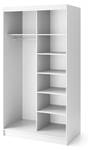 Kleiderschrank Biancco Basic Lux Weiß - Holzwerkstoff - 120 x 220 x 60 cm