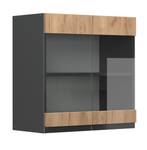 meuble de cuisine haut vitré R-Line Anthracite - Bois - Largeur : 60 cm