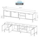 TV-Kommode LARSONS Grau - Holzwerkstoff - 202 x 53 x 40 cm