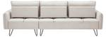 Ecksofa LEVI Beige - Metall - Textil - 267 x 88 x 186 cm