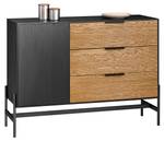 Sideboard HFSB02-SCH Schwarz - Holzwerkstoff - Metall - 114 x 83 x 40 cm