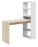 Bureau Denton Blanc et Chêne Blanc - 53 x 144 x 120 cm