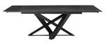 Table extensible MADRIANA Noir - Verre - 100 x 76 x 240 cm