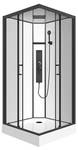 Duschkabine mit Hydromassage TANITO Schwarz - Glas - 90 x 211 x 90 cm