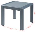 Outdoor-Beistelltisch Avise Grau - Glas - Metall - 51 x 46 x 51 cm