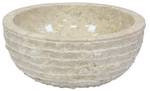 Waschbecken Marika Beige - Naturfaser - 35 x 15 x 35 cm