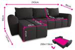 Ecksofa Cleo L Schwarz