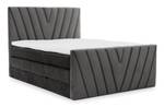 Boxspringbett ASTELL Grau - Breite: 160 cm