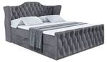 Boxspringbett VILA-Z Steingrau - Breite: 180 cm - H4