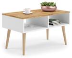 Table basse SANDI CT90 Chêne - Blanc