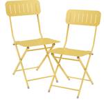 Lot de 2 chaises pliantes Sande Jaune