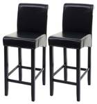 Tabouret de bar C33 (lot de 2) Noir