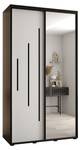 ARMOIRE À PORTES COULISSANTES DAVOS 13 Noir - Blanc - Largeur : 140 cm