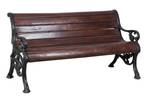 Banc en Bois Marron - Métal - Bois massif - 65 x 77 x 145 cm