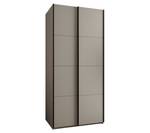 Armoire Lux 1 Beige - Noir - Largeur : 110 cm