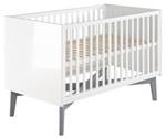 Lit bébé évolutif Retro 2 Blanc - Bois manufacturé - 76 x 92 x 144 cm