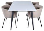 Essgruppe Jimmy150 (5-teilig) Weiß - Massivholz - 90 x 76 x 150 cm