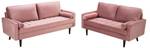 Ensemble canapé FLEUET Lot de 2 Rose foncé