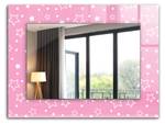 Wandspiegel Rosa Sterne Pink - Glas - 80 x 60 x 1 cm