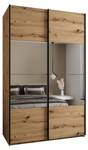 Armoire Lux 4 Noir - Imitation chêne - Largeur : 150 cm