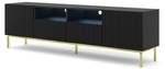 Tv lowboard RAVENNA BCK RTV200 2D2D Schwarz - Gold