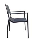 2 chaises jardin aluminium et textilène Noir - Textile - 56 x 84 x 59 cm