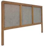 ROMANTEAKA Bett-Kopfteil Marcus Braun - Rattan - Massivholz - Holzart/Dekor - 200 x 120 x 4 cm