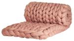 Wolldecke Cosima Chunky Knit L pale pink 180 x 130 cm