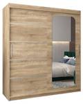 Armoire à portes coulissantes promo v2 Imitation chêne de Sonoma - Largeur : 180 cm - 2 porte