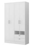 Armoire ODILON Blanc - Bois manufacturé - 46 x 206 x 120 cm