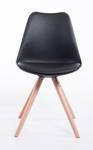 Chaise de salle à manger Toulouse Noir - Cuir synthétique - 48 x 83 x 56 cm