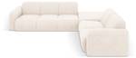 Ecksofa MOLINO 6 Sitzplätze Hochglanz Beige