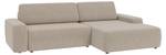 Ecksofa Hartmut mit Schlaffunktion Beige - Armlehne beidseitig montierbar - Ecke davorstehend rechts