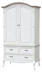 Armoire RIMINI WHITE WR110 2D3D Blanc - Bois massif - Bois/Imitation - 110 x 205 x 59 cm