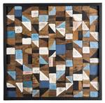 Quadratische Wanddekoration Massivholz - 4 x 73 x 73 cm