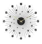 Horloge murale Sunburst Noir