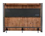 Bar métal et acacia style industriel Marron - En partie en bois massif - 140 x 105 x 52 cm