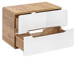 Schrank unter waschbecken ARUBA CUW80 1D Weiß - Holzwerkstoff - Kunststoff - 80 x 53 x 46 cm