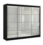 Kleiderschrank PEKA3 Schwarz - Weiß - Breite: 250 cm