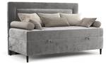 Boxspringbett Demi Grau - H2 - Tiefe: 90 cm