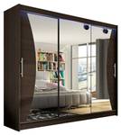 Kleiderschrank Aston IV mit LED Braun